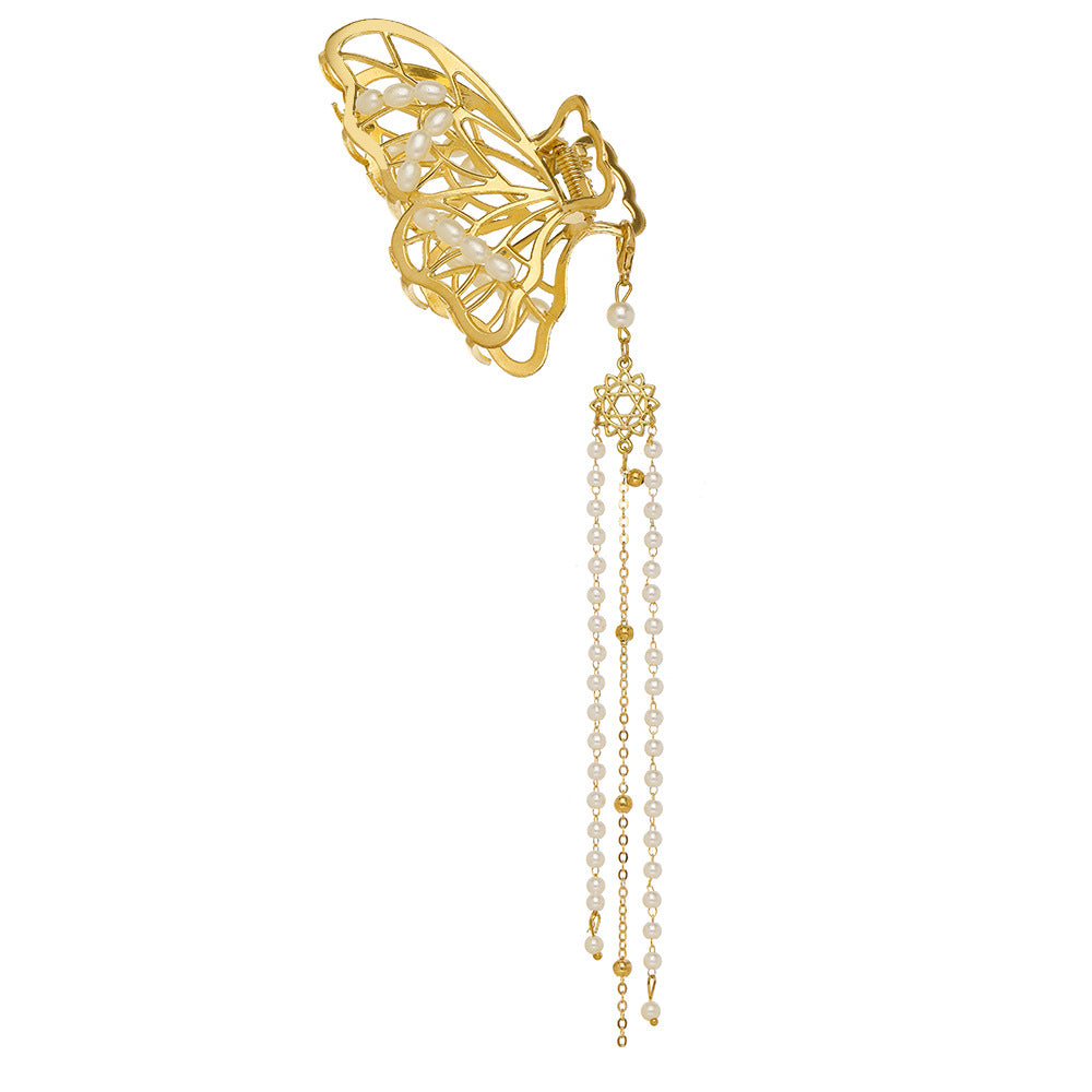 Wholesale Alloy Butterfly Heart Pendant Hair Grab